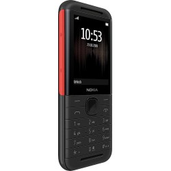 Nokia 5310 (2020) Dual SIM Κινητό με Κουμπιά με Ελληνικό Μενού - Black/Red μπροστά όψη με ενεργή οθόνη