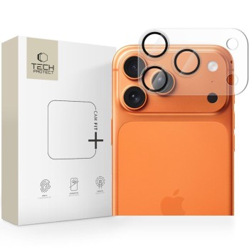 Tech-Protect Προστασία Κάμερας Μεμβράνη για το iPhone 17 Pro Max - Διάφανο κουτί συσκευασίας και μεμβράνη προστασίας