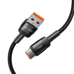 Tech-Protect Ultraboost Evo USB 2.0 Καλώδιο USB-C male - USB-A 100W 1m - Μαύρο εύκαμπτο και ανθεκτικό υλικό