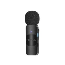 Boya BY-V2 Lightning Σετ Ασύρματο Μικρόφωνο Πέτου με Clip On για Κινητό μπροστινή όψη