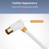 Cabletime Καλώδιο Κεραίας Coax male - Coax female 90° 3m - Λευκό