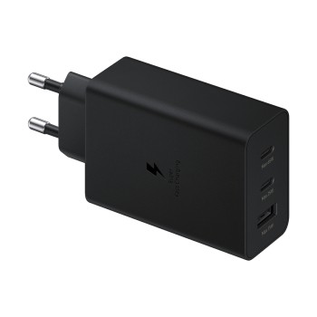 Samsung Φορτιστής με Θύρα USB-A και 2xUSB-C 65W Power Delivery (Fast) - Μαύρος