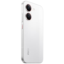 Xiaomi Poco X8 Pro NFC 5G Dual Sim - white πίσω όψη με διπλή πίσω κάμερα Sony 50MP και κουμπιά λειτουργίας