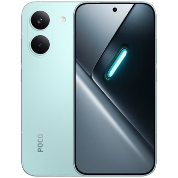 Xiaomi Poco X8 Pro NFC 5G Dual Sim - Mint Green μπροστά και πίσω όψη με ενεργή οθόνη και διπλή πίσω κάμερα Sony 50MP