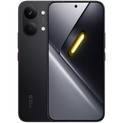 Xiaomi Poco X8 Pro Max NFC 5G Dual Sim - Black μπροστά και πίσω όψη με ενεργή οθόνη και διπλή πίσω κάμερα 50MP