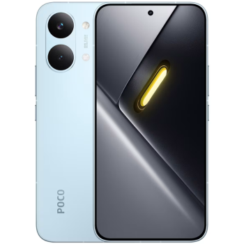 Xiaomi Poco X8 Pro Max NFC 5G Dual Sim - Blue μπροστά και πίσω όψη με ενεργή οθόνη και διπλή πίσω κάμερα 50MP