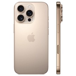 Μεταχειρισμένο Apple iPhone 16 Pro 128GB - Desert Titanium μπροστινή και πλαϊνή όψη