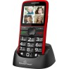 Powertech Sentry Eco V2 (PTM-25) Dual SIM - Κόκκινο μπροστά όψη τοποθετημένη συσκευή στον φορτιστή