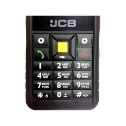 JCB Tradesman 2F Dual SIM Ανθεκτικό Κινητό με Κουμπιά - Μαύρο μπροστινή όψη με κοντινό στα κουμπιά
