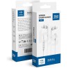 Blue Star M15C Ενσύρματα In-Ear Ακουστικά Type-C (DAC) με Μικρόφωνο 1.2m - Λευκό κουτί συσκευασίας μπρος και πίσω όψη