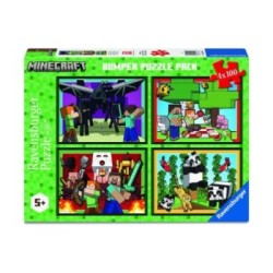 Ravensburger Puzzle: Minecraft (4x100 pcs) (12004290)