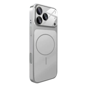 AG Glass Θήκη MagSafe Magnetic για Apple iPhone 16 Pro Max - Ασημί πίσω όψη φορεμένο σε συσκευή