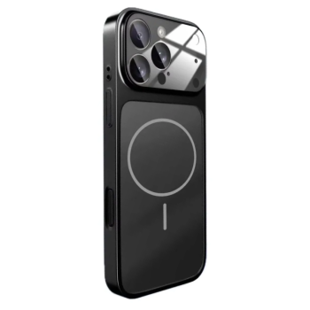 AG Glass Θήκη MagSafe Magnetic για Apple iPhone 15 Pro Max - Μαύρο πίσω όψη φορεμένο σε συσκευή