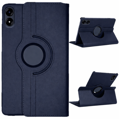 Θήκη Trifold Smart View και πίσω TPU για Xiaomi Redmi Pad 2 - Μπλε σε όλες τις όψεις και φορεμένο σε συσκευή