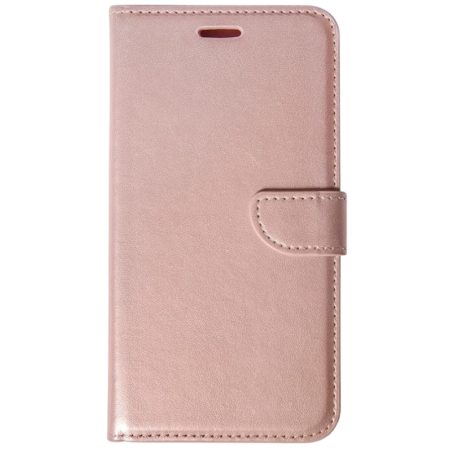 Θήκη flip με υποδοχή καρτών και δυνατότητα STAND για Samsung Galaxy A57 - Ροζ Χρυσό μπροστινή όψη