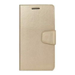 Θήκη flip με υποδοχή καρτών και δυνατότητα STAND για Samsung Galaxy A57 - Χρυσό μπροστινή όψη