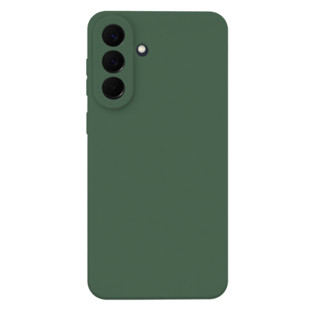Θήκη σιλικόνης TPU Ultra Slim 0.3mm soft mat για Samsung Galaxy A57 - Σκούρο Πράσινο πίσω όψη και φορεμένη σε συσκευή