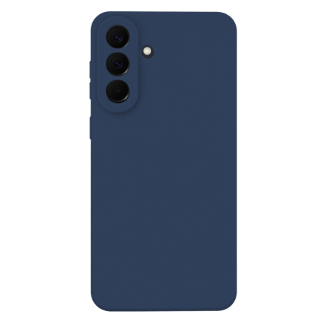 Θήκη σιλικόνης TPU Ultra Slim 0.3mm soft mat για Samsung Galaxy A57 - Σκούρο Μπλε πίσω όψη και φορεμένη σε συσκευή