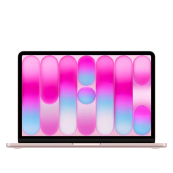 Apple MacBook Neo 13" Retina Display (A18 Pro/8GB/256GB SSD) - Blush με ενεργή οθόνη και πληκτρολόγιο