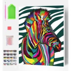 Splat Planet Σετ Diamond Painting "Zebra" σε Καμβά με Τελάρο 30x40cm