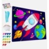 Splat Planet Σετ "Ζωγραφικής" με Πηλό "Space" σε Καμβά 40x30cm