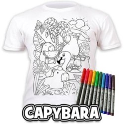 Splat Planet Πλενόμενο T-Shirt Ζωγραφικής "Capybara" με Μαρκαδόρους 5-6 Ετών