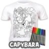 Splat Planet Πλενόμενο T-Shirt Ζωγραφικής "Capybara" με Μαρκαδόρους 5-6 Ετών
