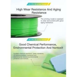 Creality CR-TPU Green 3d Printer Soft Adhesive material Filament 1kg 1.75