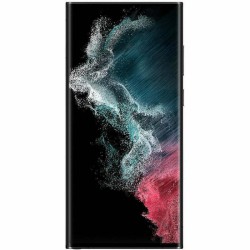 Μεταχειρισμένο Samsung Galaxy S22 Ultra 5G Dual SIM 12/512GB - Phantom Black μπροστά όψη με ενεργή οθόνη