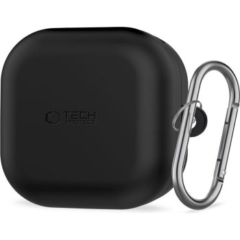 Tech-protect Θήκη Σιλικόνης με Γάντζο για Samsung Galaxy Buds 4/4 Pro - Black κλειστή θήκη