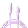 Joyroom S-A59 Vibrant Series USB 2.0 Καλώδιο USB-C male - USB-C 60W 1.2m - Μωβ