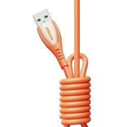 Joyroom S-A59 Vibrant Series USB 2.0 Καλώδιο USB-C male - USB-A 3A 1.2m - Πορτοκαλί τυλιγμένο καλώδιο με έναν ακροδέκτη