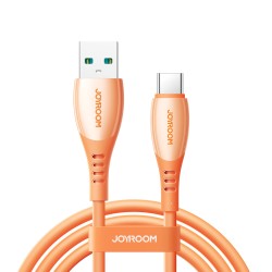 Joyroom S-A59 Vibrant Series USB 2.0 Καλώδιο USB-C male - USB-A 3A 1.2m - Πορτοκαλί τυλιγμένο καλώδιο με ακροδέκτες