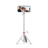 Tech-Protect L03s Selfie Stick Τρίποδο Κινητού Bluetooth - Λευκό στημένο τρίποδο με κινητό