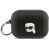 Karl Lagerfeld Karl Head Πλαστική Θήκη με Γάντζο για Apple AirPods Pro 3 - Μαύρο