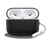 Tech-Protect Θήκη Σιλικόνης για Apple AirPods Pro 3 - Μαύρο ανοιχτή με εφαρμοσμένη συσκευή