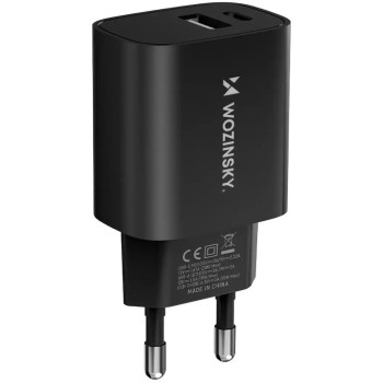 Wozinsky (WGWCB) Φορτιστής Τοίχου USB-C & USB-A 20W - Μαύρο