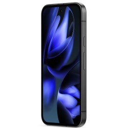 Google Pixel 9a 5G 8GB/128GB - Obsidian μπροστά όψη με ενεργή οθόνη και κουμπιά λειτουργίας
