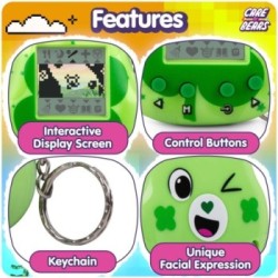 ThumbsUp! - Care Bears Digital Pet Good Luck Bear Καταπληκτικό ρετρό ηλεκτρονικό παιχνίδι κατοικίδιο σε σχήμα μπρελόκ