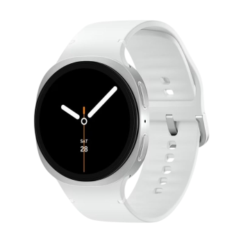 Samsung Galaxy Watch 8 40mm Αδιάβροχο - Silver μπροστά όψη ρολογιού με ενεργή οθόνη