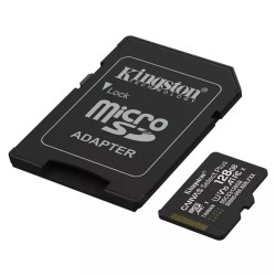 Κάρτα Μνήμης MicroSDXC Kingston Canvas Select Plus 128GB + SD Adapter SDCS3 μπροστινή όψη