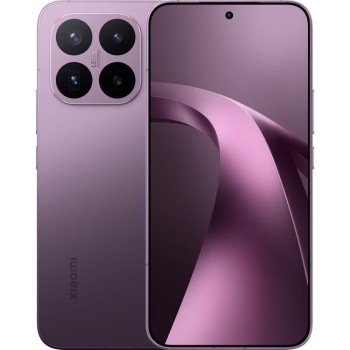 Xiaomi 17T Pro 5G - Deep Violet μπρος και πίσω όψεις με ενεργή οθόνη και κάμερες