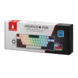 Spartan Gear Pegasus 2 Ασύρματο Gaming Μηχανικό Πληκτρολόγιο 65% με RGB φωτισμό US - White/Grey κουτί συσκευασίας