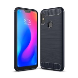 Θήκη TPU Carbon Fiber Brushed για Xiaomi Mi A2 Lite - σκούρο μπλε
