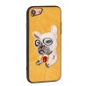 Θήκη back cover handmade σκύλος πλεκτός για iPhone 7 Plus / 8 Plus - Κίτρινο