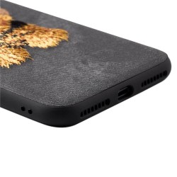 Θήκη back cover handmade σκύλος πλεκτός για iPhone 7 Plus / 8 Plus - Σκούρο Γκρι