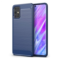 Θήκη TPU Carbon Fiber Brushed για Samsung S20 Plus - μπλέ