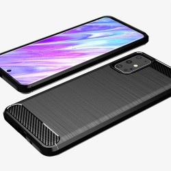 Θήκη TPU Carbon Fiber Brushed για Samsung S20 Plus - μπλέ