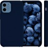 Θήκη σιλικόνης TPU Ultra Slim 0.3mm soft mat  για iPhone 12 / 12 Pro - σκούρο μπλέ