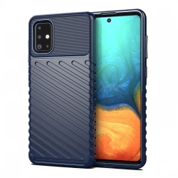 Θήκη Thunder Flexible Tough Rugged Cover TPU Case για Samsung A71 - μπλε